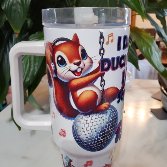 Squirrels at a RAVE 40oz Traveler Tumbler 💜sale - Picture 10 of 17